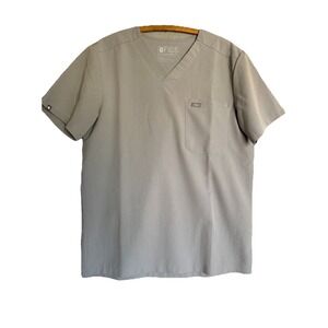 Figs‎ Men's  Medium Double Pocket V-Neck Scrub Top Medical Spa Clinic Utility